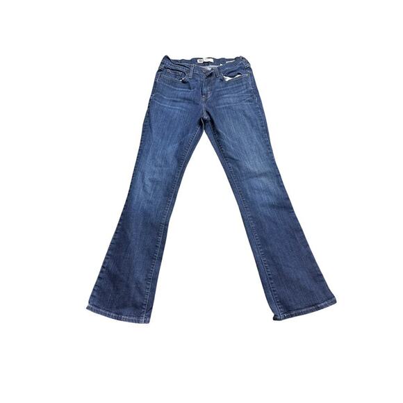 Levi's 515 Bootcut Jeans Size 27x28.5 Mid Rise Dark Wash Flap Pocket Stretch - Picture 3 of 10